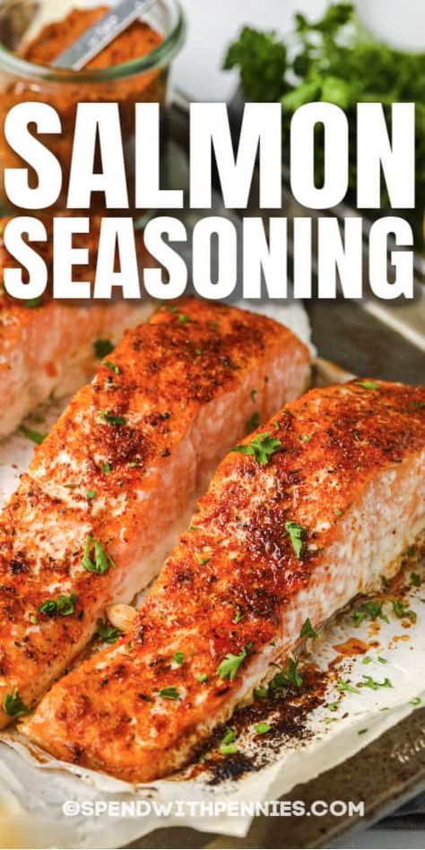 Salmon Seasoning Fish Rub Recipe, Salmon Rubs Easy, Salmon Spice Rub, Seasoning For Salmon Baked, Salmon Rub Recipe, Salmon Seasoning Recipe, Bread Spreads, Seafood Night, Salmon Rub