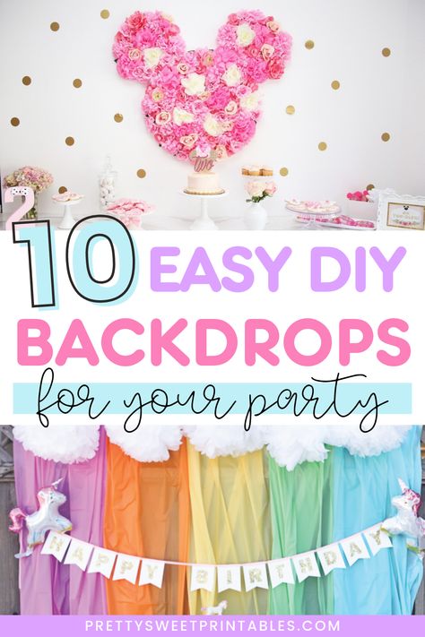 Diy Bday Backdrop, Photobooth Ideas Diy Backgrounds, Diy Wall Background, Photo Backdrop Diy Birthday, Candy Table Backdrop Ideas, Backdrops For Parties Diy Easy, Diy Selfie Wall Photo Backdrops, Dollar Tree Backdrop Ideas Birthday, Home Made Backdrop