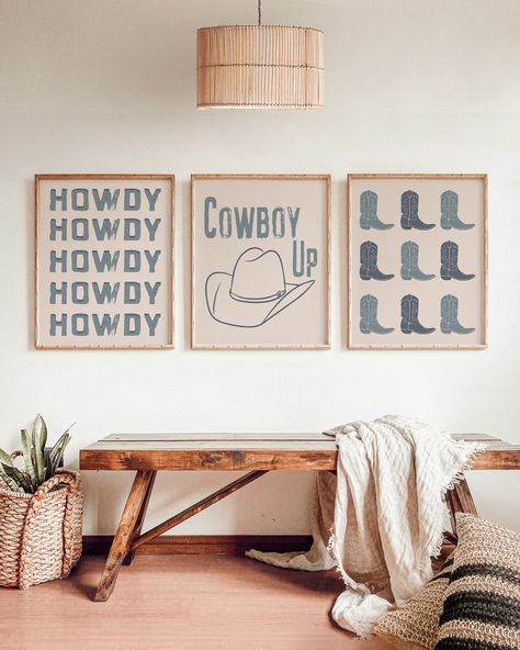 Western Chic Decor, Western Apartment, Nashville Airbnb, Invest Property, Western Living Room, Southwestern Wall Art, Western Wall Decor, Western Prints, Theme Beds