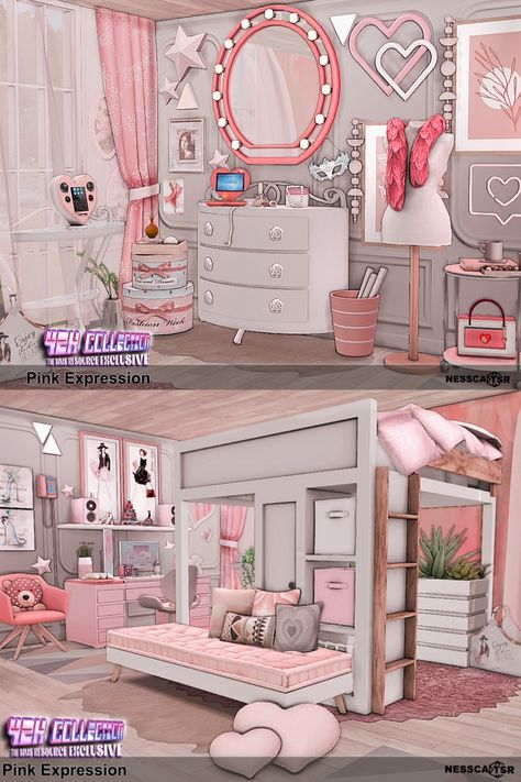 ROOM with CC ▶️ Pink Expression✨Have fun!✅BASE GAME + CC from TSR ✌️Click on the post and download✔️ THX❤️ #ts4builds #sims4 #sims4builds #sims4home #sims4builds #sims4buildsideas #ShowUsYourBuilds #thesims4 #Sims4 #sims4game #ts4 #sims4houses #sims4cc #sims4interior #ts4cc #thesims4 #ts4house #simshousedesign #sims4rooms #simsbuilds #simsbuild #sims4cc #ccfinds #s4 #s4cc Cute Sims 4 Base Game Houses, Sims 4 Cc Taller, How To Get Mods On Sims 4, Kid Sims 4 Cc Furniture, Sims 4 Pink Living Room, Sims 4 Shower Together Mod, The Sims 4 Cc Pink Kitchen, Sims 4 Building Cc Bedroom, Sims 4 Princess Room