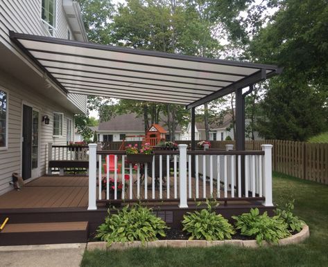 Deck Cover, Deck Awnings, Deck Shade, Covered Patio Design, Patio Deck Designs, Deck Designs Backyard, Patio Shade, Deck With Pergola, Patio Roof