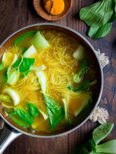 Golden Spiced Noodle Soup #noodle #noodlesoup #tumeric #vermicelli #vegetarian #dinner #dinnerrecipe | Healthy World Cuisine Vermicelli Vegetarian, Asian Soup Recipes, Vermicelli Recipes, Asian Soup, Noodle Soup Recipes, Think Food, Recipes Crockpot, Homemade Soup, Asian Cooking