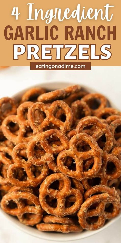 Buttery Garlic Ranch Pretzels, How To Make Seasoned Pretzels, Appetizers With Pretzels, Easy Ranch Pretzels, Recipe For Seasoned Pretzels, Zesty Ranch Pretzels, Ranch Spicy Pretzels, Pretzels With Seasoning, Ranch Garlic Pretzels