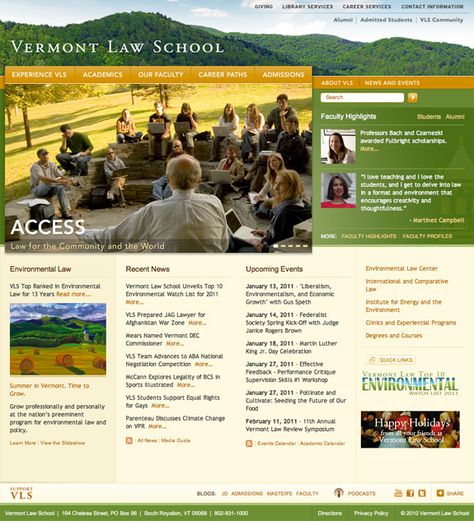 Vermont Law School Library Services, Career Path, Law School, Vermont, Portfolio