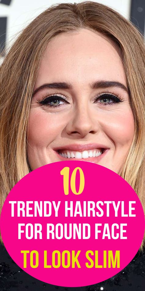 Trendy Hairstyle For Round Face Heavy Face Hairstyles, Updos For Round Faces Plus Size, Hairstyles To Make Face Slimmer, Hairstyles For Broad Face, Hairstyles That Make Your Face Thinner, Hairstyles For Big Faces For Women, Hairstyle For Heavy Face, Wedding Guest Hairstyles Round Face, Hairstyles To Slim Your Face