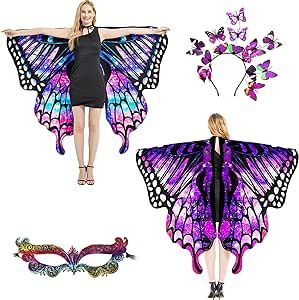 Adults Halloween Costumes, Butterfly Costume Kids, Adult Fairy Costume, Fairy Costume Women, Butterfly Wings Costume, Pretty Woman Costume, Adult Women Halloween Costumes, Butterfly Halloween, Cape Set