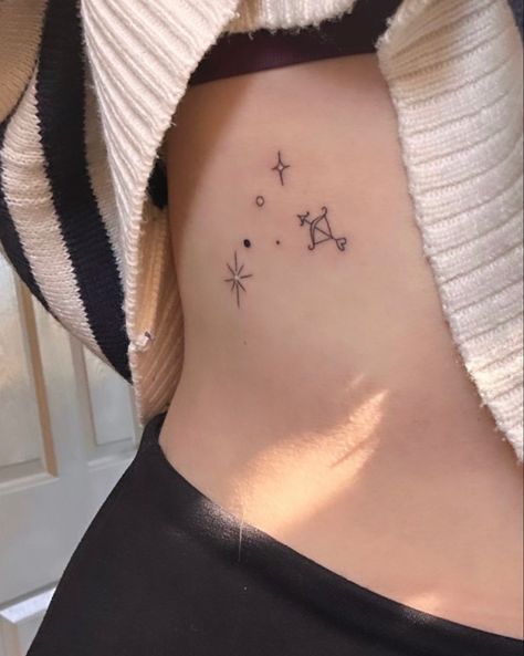 Saggitarius Tattoo Aesthetic, Tattoos For Women Sagittarius, Saggitarius Star Tattoo, Saggitarius Tattoo Stars, Saggitarius Tattoo Woman Sagittarius, Sagitarius Tattoo Ideas Sagittarius, Small Sagittarius Tattoos For Women, Tattoo Ideas Sagittarius, Sag Tattoo