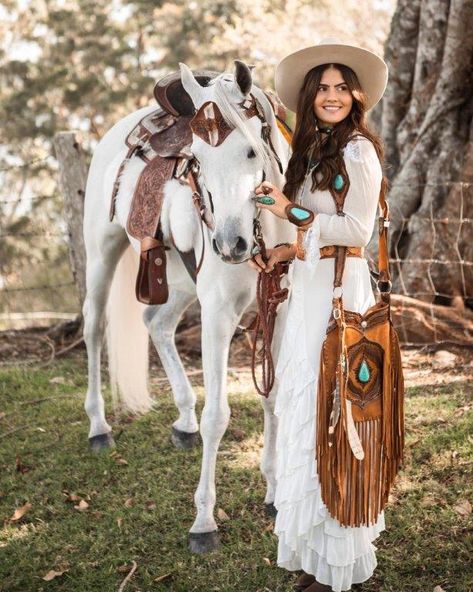 Marrika Nakk Zorro Skirt with Buffalo Girl, AU Women's Western Clothing, Womens Western Wear, Look Hippie Chic, Pretty Vibes, Bohemian Purse, Bohemian Life, Western Party, Country Style Outfits, Bohemian Style Dresses