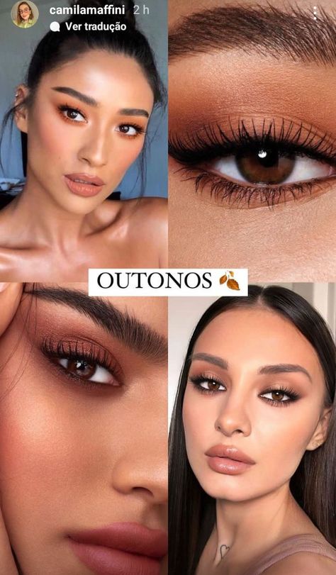 Makeup For Deep Autumn, Makeup For Dark Autumn, Deep Autumn Color Palette Makeup, Deep Autumn Makeup Looks, Dark Autumn Makeup Looks, Warm Autumn Makeup, Dark Autumn Makeup, Deep Autumn Makeup, Deep Autumn Palette