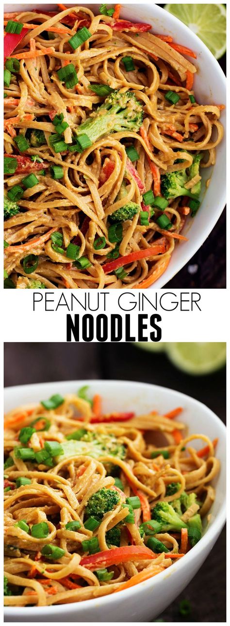 These Peanut Ginger Noodles are full of amazing flavor! Made with better ingredients, this meal is under 400 calories! Lime Noodles, Ginger Noodles, The Recipe Critic, Peanut Noodles, Recipe Critic, Spiralizer Recipes, Asian Noodles, Kitchen Renovations, Wontons