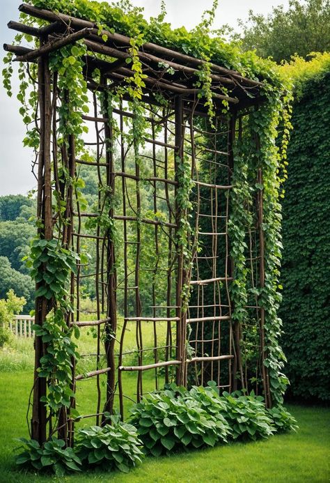 Recyclable Garden Ideas, Garden With Recycled Materials, Diy Garden Upcycle, Recycled Garden Art Upcycling Diy Projects, Picture Frame Garden Ideas, Art In The Garden, Outdoor Art Ideas, Eco Garden Ideas, Cabin Garden Ideas