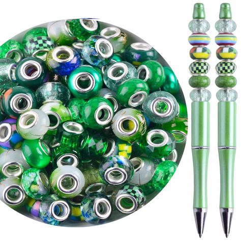 PRICES MAY VARY. 【Including】:You will Receive 100pcs Large Hole Beads,European Beads Diameter is 15mm,Thickness is about 11mm,with Big Hole Size is 5mm,European Beads Material Made by High Quality Glass ,with Premium Brass Core.Mixed Single Colors,Shape Rondelle Beads .Beads for Pens,You can Use these Large Hole Beads onto your Pen bodies,Elevate your Pens with Charming. 【Large Hole Beads】: European Beads is 15mm. The Hole Size is 1.96 inches, Very Large Hole Beads,It's easy to Match with all Ot Kitchens Luxury, Large Hole Beads, Beaded Material, Color Shapes, Glass Crystal, Bracelet Jewelry, Sewing Stores, Jewelry Making Beads, Murano Glass