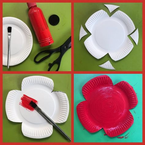 Poppy Garland, Remembrance Day Crafts, Paper Plate Poppy Craft, Make A Poppy, Remembrance Poppies, Remembrance Day Pictures, Poppy Craft For Kids, Remembrance Day Activities, Remembrance Day Art