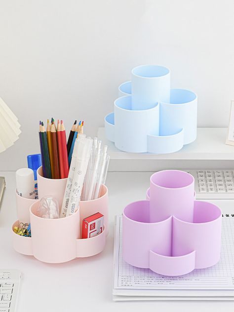 Cute Pen Holder, Stick Diy, Color Pen, Kawaii Diy, Easy Paper Crafts Diy, Modelos 3d, Desk Supplies, Cute Pens, Stationery Storage