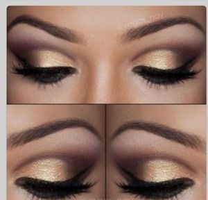 Dance competition makeup :) | Beautylish Dance Competition Makeup, Golden Smokey Eye, Eye Makeup Glitter, Competition Makeup, Golden Eye Makeup, Fashion Design Inspiration, Make Up Designs, Gold Smokey Eye, Sasha Pivovarova