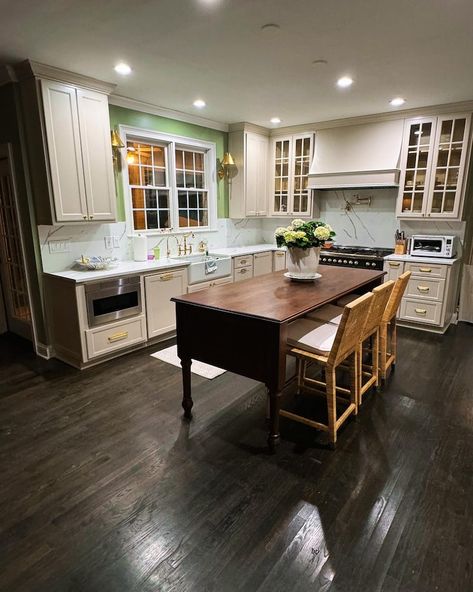 French Farmhouse Inspired Kitchen Island With Seating, Custom Amish Crafted Solid Black Walnut Kitchen Islands - Etsy Black Walnut Kitchen, Kitchen With Island Layout, Walnut Kitchen Island, Tiny Cottage Kitchen, Cottage Core Kitchen, Freestanding Kitchen Island, Amish Crafts, Walnut Kitchen, Small Kitchen Island