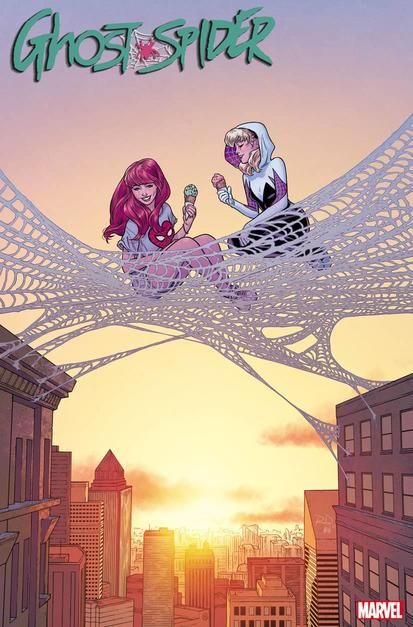 GHOST-SPIDER #3 by Russell Dauterman Gwen Stacy Variant, Spider Gwen And Mj, Gwen Stacy Universe, Gwen Stacy X Mary Jane, Mary Jane Watson Fanart, Gwen X Mj, Spider Variants, Spider Gwen Outfit, Mary Jane Fanart