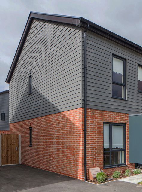 Installing Cladding Over Brick - Vinyl Weatherboard Cladding Melbourne Cladding Over Brick Exterior, Brick And Weatherboard Exterior, Weatherboard Cladding, House Exterior Cladding, Orange Brick Houses, House Frontage, Quarry House, Weatherboard Exterior, Vinyl Cladding