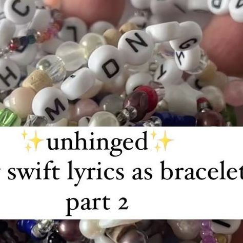 Its New Years Day ♡‧₊˚ on Instagram: "unhinged bracelets part 2 🤡 received so many requests for a part 2 so here it is 🤪 i didn’t know how unhinged taylor swift’s lyrics can be until you take them out of context 👁️👄👁️ i particularly love the shes dead bracelet bc its me everyday LOL part 3? 😵‍💫 #taylorswift #taylornation #taylorsversion #theerastour" Taylor Swift Bracelet Quotes, Taylor Swift Quotes For Bracelets, Unhinged Taylor Swift Lyrics, Taylor Swift Lyrics Bracelets, Taylor Swift Bracelets Unhinged, Taylor Swift Puns, Unhinged Friendship Bracelets, Taylor Swift Bracelets Funny, Eras Tour Bracelet Ideas Lyrics