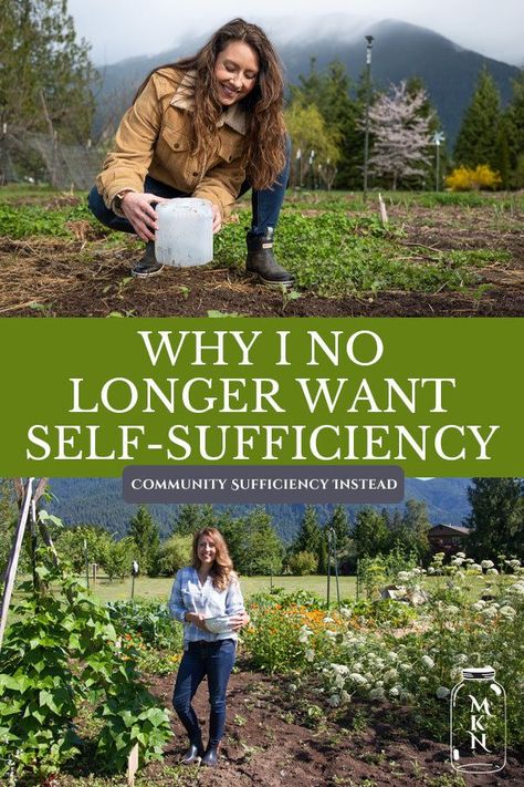 We talk a lot about becoming more self-sufficient in this homesteader life, but in reality, being completely self-sufficient isn't possible in this day and age. In fact, it wasn't possible with the pioneers of old either. We must rely on the community, so let's unpack what community sufficiency means. Self Sufficiency Living, Become Self Sufficient, Living Self Sufficient, Home Steading Aesthetic, Solarpunk Community, Community Service Aesthetic, Self Sufficient Home, Self Sufficient Garden, Family Commune