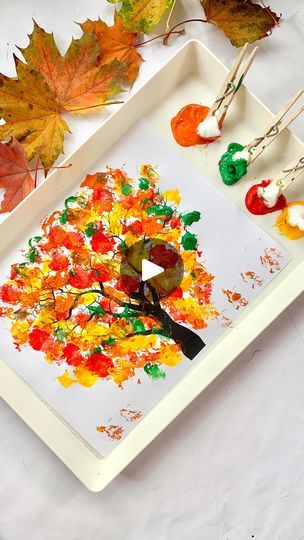 Cotton Ball Painting, Texture Art Projects, Fall Tree Craft, Tree Unit, Cotton Ball Crafts, Thanksgiving Tree, Tree Printable, October Crafts, Fall Art Projects