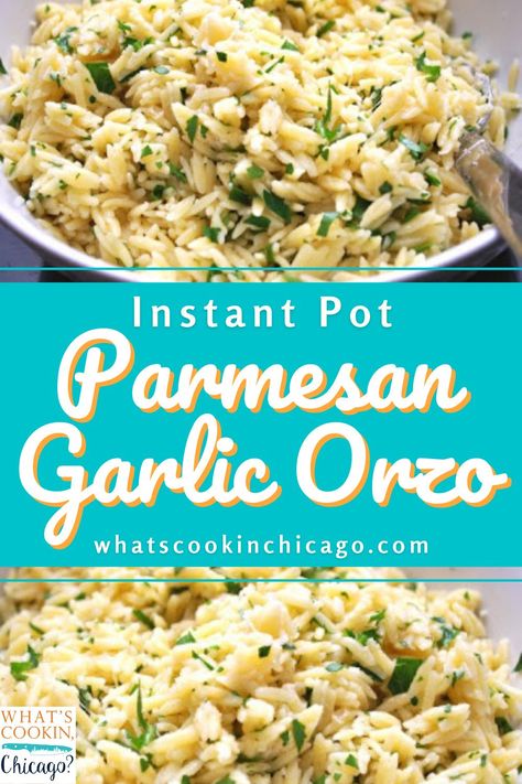 Creamy Orzo Recipes, Garlic Parmesan Orzo, Garlic Orzo, Meals Pasta, Cheesy Orzo, Orzo Pasta Recipes, Parmesan Orzo, Creamy Orzo, Rice Substitute