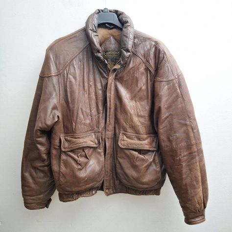 Vintage leather motorcycle jacket