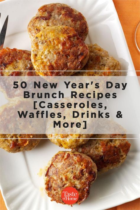 New Years Brunch Party, Winter Brunch Drinks, New Year’s Day Breakfast Ideas, Nye Brunch Ideas, New Year's Day Brunch, New Year Brunch Ideas, New Year's Recipes, New Year’s Eve Brunch Ideas, New Year’s Day Lunch Ideas