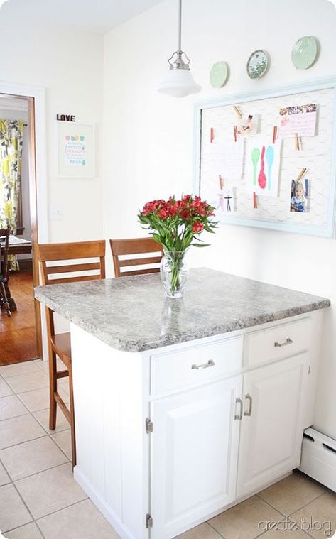 Kitchen island against wall - Love the idea of this for my kitchen Island Against Wall, Kitchen Island Against Wall, Unique Kitchen Design, Small Kitchen Island, Large Kitchen Island, Kitchen Island With Seating, Diy Kitchen Island, Island With Seating, Kitchen Island Design