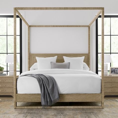 Shop All | Williams Sonoma Marisol Seagrass Bed, King Canopy Bed Pottery Barn, Coastal Bedrooms With Four Poster Beds, Coastal 4 Poster Bed, Queen Wood Canopy Bed, Canopy Bed Modern Farmhouse, Master Bedrooms With Canopy Bed, Yitahome Canopy Bed, King Canopy Bed Master Bedrooms Wood