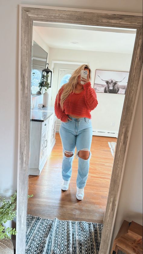 Outfit Inspo Curvy Casual, Autumn Outfits Curvy Plus Size, Plus Size Curvy Outfits, Midsize Mom Jeans Outfit, Fall Outfits Women Mid Size, Mid Size Fall Outfits 2023, Everyday Outfits Fall Casual, Going Out Outfits Midsize, Mid Size Women Outfits