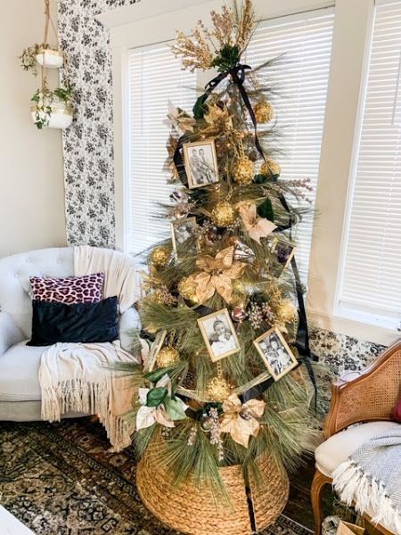 10 unexpected, out of the box Christmas tree decor ideas using items you have around the house — Hausmatter Box Christmas Tree, Peacock Christmas Tree, Christmas Tree Festival, Floral Christmas Tree, Christmas Tree Decor Ideas, Tree Decor Ideas, Peacock Christmas, Almost Christmas, Fur Tree