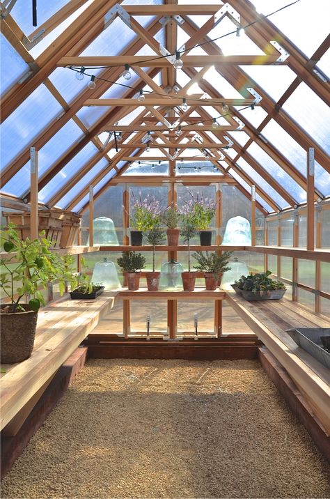 Perfect greenhouse! Ready for new dreams to flourish! Garden Sunroom, Serre Diy, Patina Farm, Diy Greenhouse Plans, Best Greenhouse, Greenhouse Shed, Build A Greenhouse, Indoor Greenhouse, Greenhouse Interiors