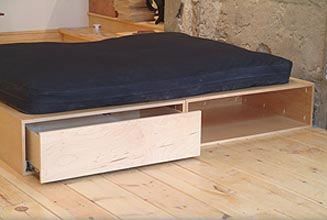 plywood bed - Google Search: Platform Beds Ideas, Plywood Bed Designs, Plywood Bed, Coastal Bedroom Furniture, Beds Ideas, Cnc Furniture, Bed Platform, Wooden Platform Bed, Platform Beds