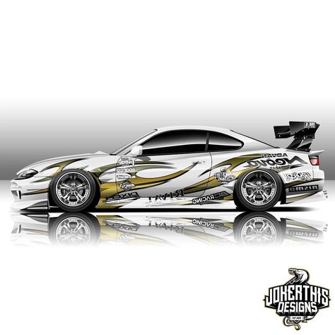 Silvia s15 Drift Livery, Cars Artwork, Racing Decals, Car Livery, Design Cars, Silvia S15, Cool Wraps, Car Wrap Design, Jeep Xj