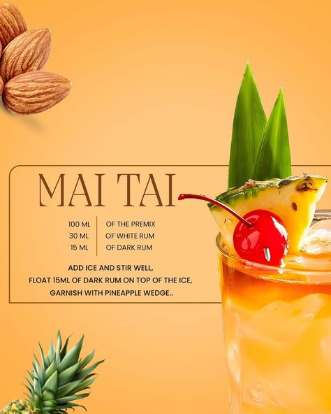 From the shores of Polynesia to your glass, the Mai Tai Mixer is a symphony of flavours creating the perfect harmony of elevating your taste buds! . #maitai perfection #tropicaltreats #cocktailtime #barbosspremix #cheerstoconvenience #theoneminutecocktail White Rum, Dark Rum, Mai Tai, Perfect Harmony, Taste Buds, Rum, Pineapple, Glass, Quick Saves