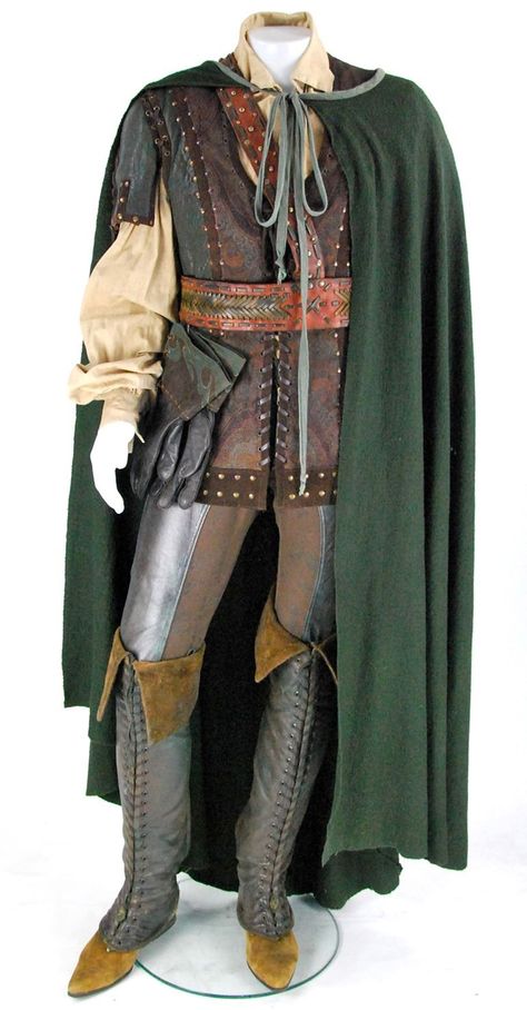 Robin Hood outfit Medieval Costumes Men, Male Fantasy Costume, Mens Rennaisance Faire Outfit, Ranger Outfits Male, Robin Hood Outfit Female, Mens Fantasy Clothing, Medieval Adventurer Outfit, Robin Hood Characters, Robin Hood Outfit Men