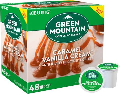 K Cup Flavors, Keurig Coffee Pods, K Cup Coffee Maker, Coffee Caramel, Green Mountain Coffee, Mountain Coffee, Keurig Coffee, Single Serve Coffee Makers, Caramel Coffee