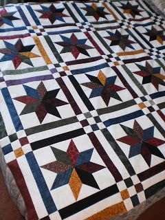 Quilt, Knit, Run, Sew: Lemoyne Star Quilt Lemoyne Star Quilt, Plaid Quilts, Lemoyne Star, Colchas Quilting, Primitive Patterns, Pieced Quilts, Patriotic Quilts, Sampler Quilts, Texas Star