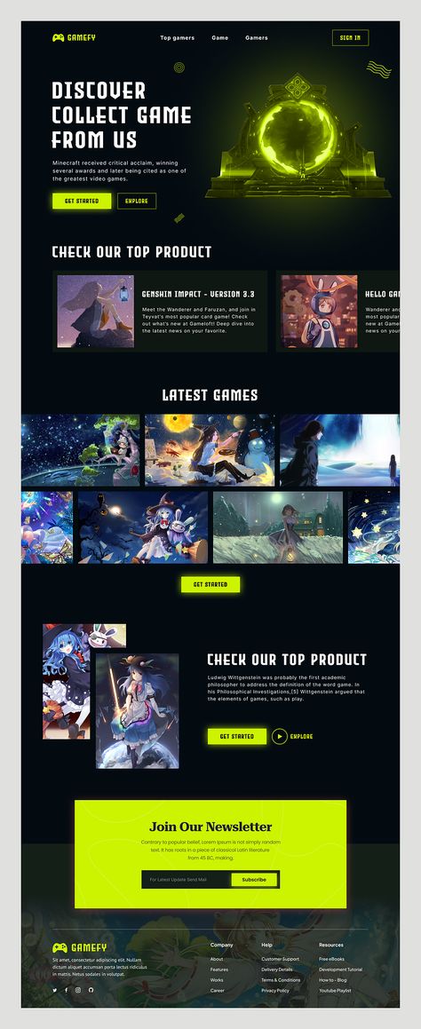 Entertainment Website Design, Gaming Website Design Inspiration, Gambling Website Design, Website Main Page Design, Landing Page Portfolio Design, Gaming Web Design, Creative Web Design Website, Landing Page Website Design, Gaming Landing Page