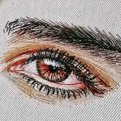 Portrait Embroidery, Embroidered Portrait, Diy Embroidery Designs, Embroidered Art, Baby Blanket Knitting Pattern, Thread Art, Thread Painting, Textile Crafts, Embroidery Craft