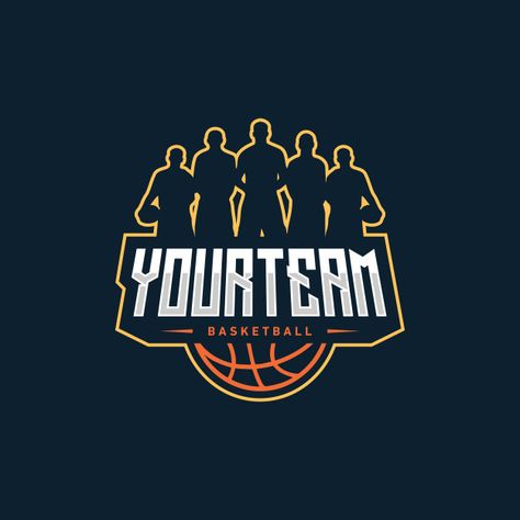 Basketball logo design Premium Vector | Premium Vector #Freepik #vector #logo #design #template #sport Basketball Aesthetic Logo, Basketball Logo Template, Basketball Logo Design Ideas, Basketball Team Logo, Basketball Logo Design, Badge Logo Design, Squad Logo, Buffalo Logo, Soldier Drawing