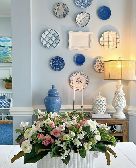 Blue statement wall