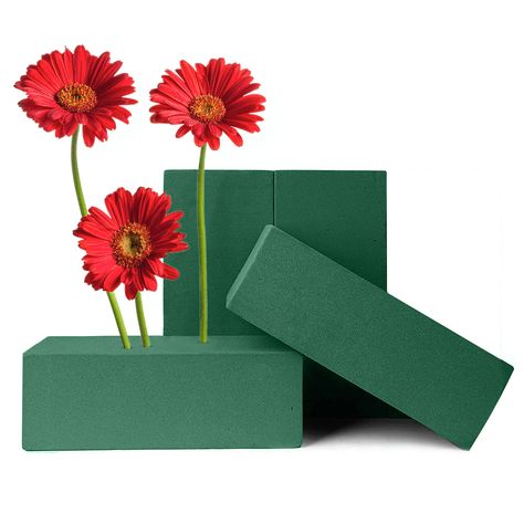 PRICES MAY VARY. Professional Florist Quality - Styrofoam block that is easy to use for beginners; Cut and mold in any shape you like; Adjusts in pots or vase well, ensuring the stems are solidly attached. Multipurpose Use - Use these floral foam bricks for flower oasis arrangements, wreaths, weddings, birthday parties, or holding anything on a stick such as lollipops and cake pops. Natural Look Foam Brick - This florist foam has a lovely soothing color and gives a natural look to the decoration Holiday Decor Hacks, Dry Floral Foam, Wet Foam, Foam Blocks, Florist Supplies, Fresh Flowers Arrangements, Flower Holder, Floral Foam, Dried Floral