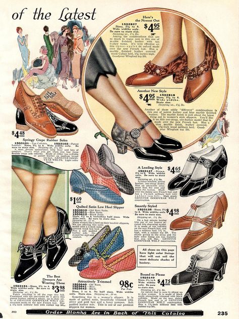 1925 Sears Catalog | Flickr - Photo Sharing! Flapper Girls, 1920s Shoes, 1920s Outfits, Sears Catalog, Beauty Makeover, 20th Century Fashion, Winter Shoes For Women, 20s Fashion, Smart Women