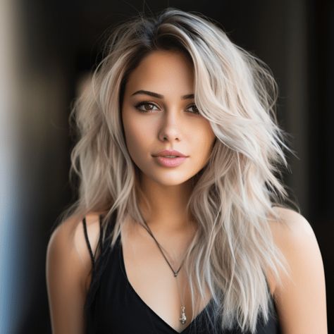 79 Gorgeous Platinum Blonde Hair Colors Ideas for This Year Platinum Blonde Hair Brown Eyes, Blonde Hair For Cool Skin Tones, Business Women Hairstyles, Olive Skin Blonde Hair, Platinum Blonde Hair Color Ideas, Blonde Hair Pale Skin, Ice Blonde Hair, Hair Colors Ideas, Blonde Ends