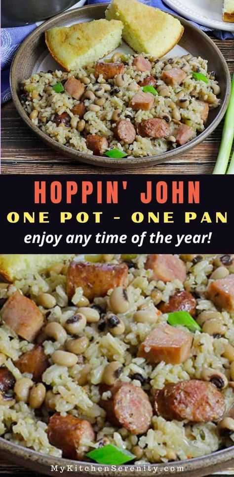 Black Eyed Peas Ham, Canned Black Eyed Peas, January Vibes, Hoppin John Recipe, Easy Cajun, Southern Cooking Recipes, Hoppin John, Drink Inspiration, Pea Recipes