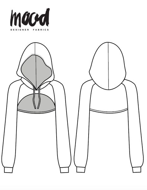 Crop Hoodie Pattern, Cropped Hoodie Sewing Pattern, Best Free Sewing Patterns, Hood Sewing Pattern Free, Crop Jacket Sewing Pattern, Sewing Patterns Hoodie, Athletic Wear Sewing Patterns, Hood Pattern Sewing Free, Plus Size Patterns Sewing