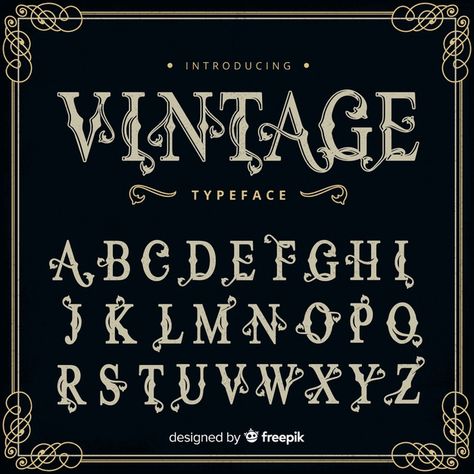 Vintage Fonts Alphabet, Font Sets, Victorian Lettering, Victorian Fonts, Fonts Handwriting Alphabet, Alphabet Lettering, Design Alphabet, Vintage Alphabet, Handwriting Alphabet