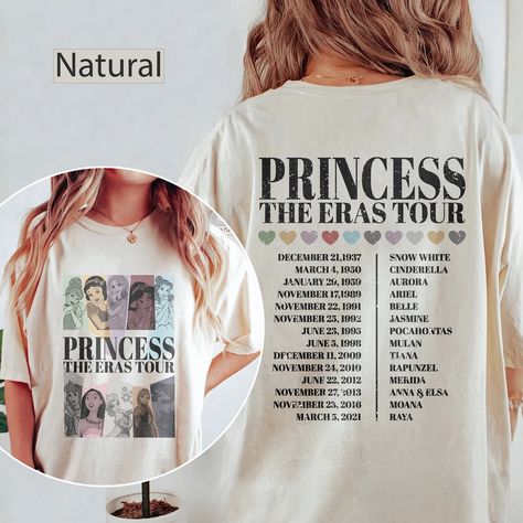 Disney Eras, Eras Tour Shirt, Disney Princess Shirts, Xmas Movies, Disney Christmas Shirts, Disney Princess Characters, Hoodie Cartoon, Merry Christmas Gift, Princess Shirt